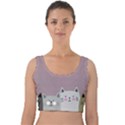 Cute Cats Velvet Crop Top View1