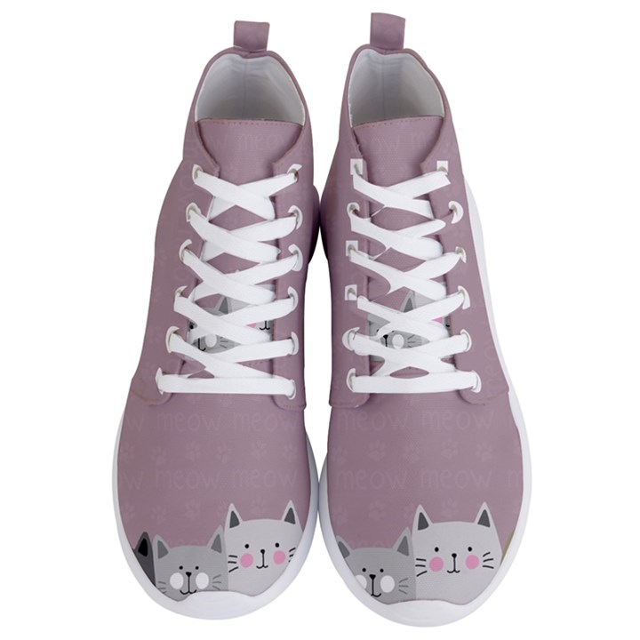 Cute Cats Men s Lightweight High Top Sneakers