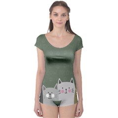 Cute Cats Boyleg Leotard  by Valentinaart