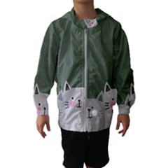 Cute Cats Kids  Hooded Windbreaker