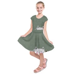 Cute Cats Kids  Short Sleeve Dress by Valentinaart