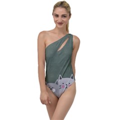 Cute Cats To One Side Swimsuit by Valentinaart