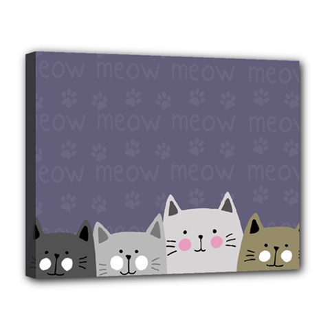 Cute Cats Canvas 14  X 11  (stretched) by Valentinaart