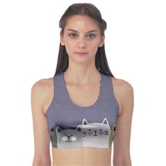 Cute Cats Sports Bra by Valentinaart