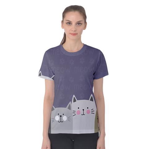 Cute Cats Women s Cotton Tee by Valentinaart