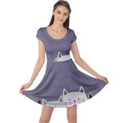 Cute Cats Cap Sleeve Dress by Valentinaart