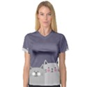 Cute Cats V-Neck Sport Mesh Tee View1