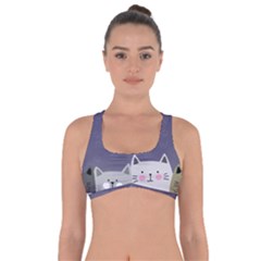 Cute Cats Got No Strings Sports Bra by Valentinaart