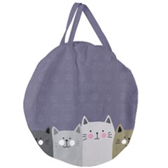 Cute Cats Giant Round Zipper Tote by Valentinaart