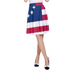 Betsy Ross Flag A-line Skirt by Valentinaart