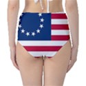 Betsy Ross flag Classic High-Waist Bikini Bottoms View2