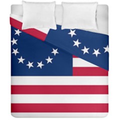 Betsy Ross Flag Duvet Cover Double Side (california King Size) by Valentinaart