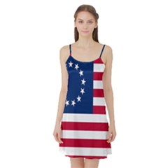 Betsy Ross Flag Satin Night Slip by Valentinaart