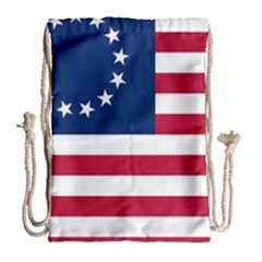 Betsy Ross Flag Drawstring Bag (large) by Valentinaart