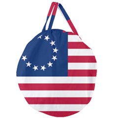 Betsy Ross Flag Giant Round Zipper Tote by Valentinaart