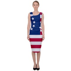 Betsy Ross Flag Sleeveless Pencil Dress by Valentinaart