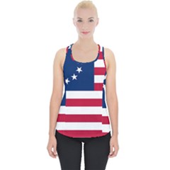 Betsy Ross Flag Piece Up Tank Top by Valentinaart