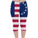 Betsy Ross flag Velvet Capri Leggings  View1