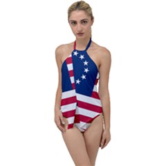 Betsy Ross Flag Go With The Flow One Piece Swimsuit by Valentinaart