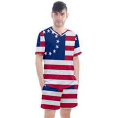 Betsy Ross Flag Men s Mesh Tee And Shorts Set