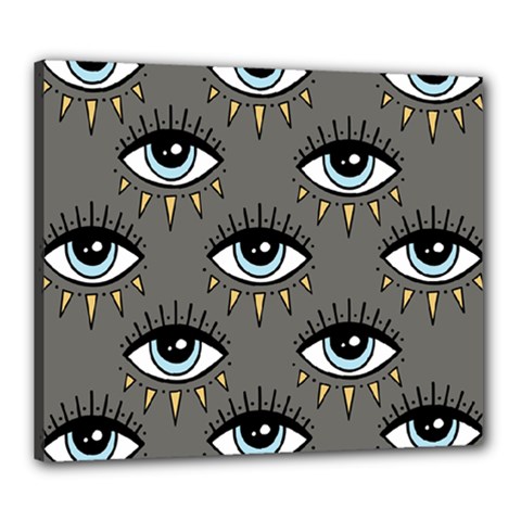 Eyes Pattern Canvas 24  X 20  (stretched) by Valentinaart