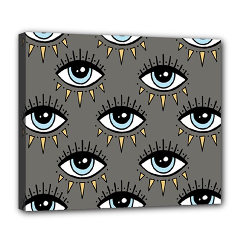 Eyes Pattern Deluxe Canvas 24  X 20  (stretched) by Valentinaart