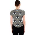 Eyes pattern Crew Neck Crop Top View2