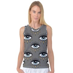 Eyes Pattern Women s Basketball Tank Top by Valentinaart