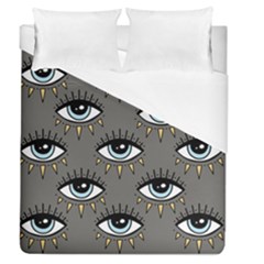 Eyes Pattern Duvet Cover (queen Size) by Valentinaart