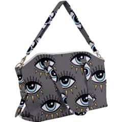 Eyes Pattern Canvas Crossbody Bag