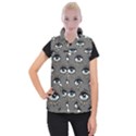 Eyes pattern Women s Button Up Vest View1