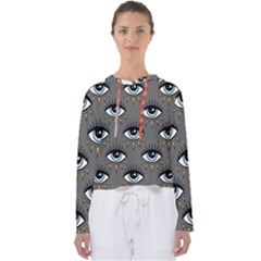 Eyes Pattern Women s Slouchy Sweat