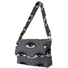 Eyes Pattern Full Print Messenger Bag by Valentinaart