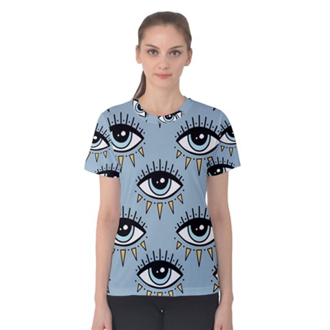 Eyes Pattern Women s Cotton Tee by Valentinaart