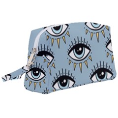 Eyes Pattern Wristlet Pouch Bag (large) by Valentinaart