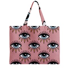 Eyes Pattern Zipper Mini Tote Bag by Valentinaart