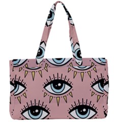 Eyes Pattern Canvas Work Bag by Valentinaart