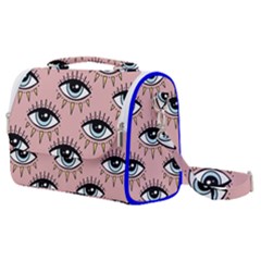 Eyes Pattern Satchel Shoulder Bag by Valentinaart