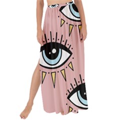 Eyes Pattern Maxi Chiffon Tie-up Sarong by Valentinaart