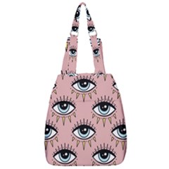 Eyes Pattern Center Zip Backpack by Valentinaart