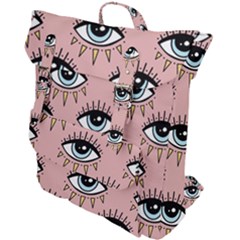 Eyes Pattern Buckle Up Backpack by Valentinaart