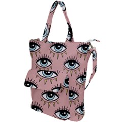 Eyes Pattern Shoulder Tote Bag by Valentinaart