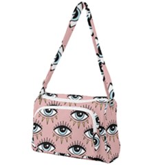 Eyes Pattern Front Pocket Crossbody Bag by Valentinaart