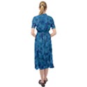 Blue Mosaic Keyhole Neckline Chiffon Dress View2