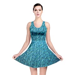 Turquoise Blue Ocean Reversible Skater Dress by retrotoomoderndesigns