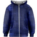 Blue Grunge Kids  Zipper Hoodie Without Drawstring View1