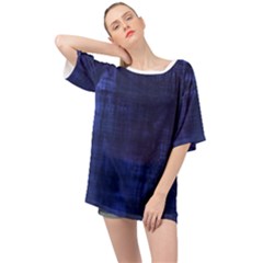 Blue Grunge Oversized Chiffon Top