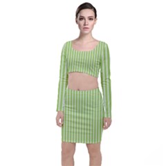 Lime Stripes Top And Skirt Sets by retrotoomoderndesigns