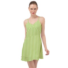 Lime Stripes Summer Time Chiffon Dress by retrotoomoderndesigns