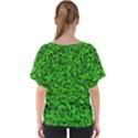 Green Mosaic V-Neck Dolman Drape Top View2